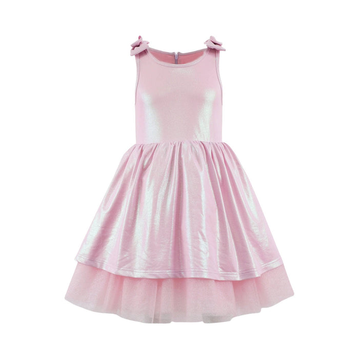 Lola + The Boys Shimmer Tulle Bows Dress
