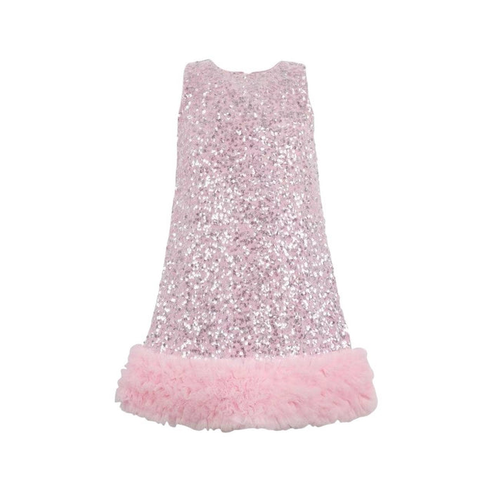 Lola + The Boys Shimmering Pink Sequin Dress