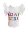 Lola + The Boys Shirt 1 Birthday Girl Gem Ruffle Shirt