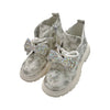 Lola + The Boys 30 Silver Patent Crystal Bow Boots