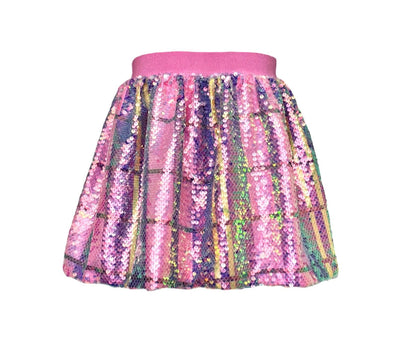 Lola + The Boys skirt 2 As If Plaid Sequin Skirt