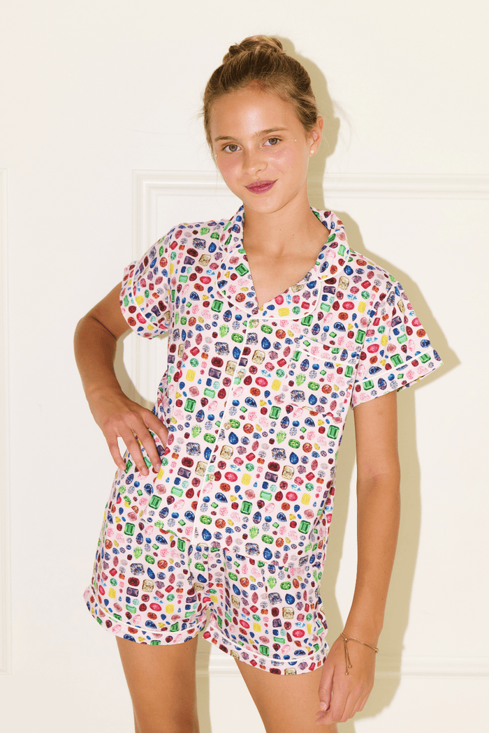 Lola + The Boys Sleepwear Rainbow Gem Soft Set