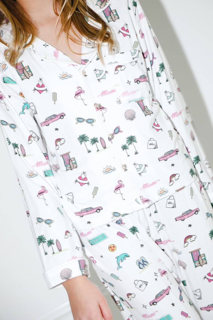 Lola + The Boys Sleepwear Summer Vibes Miami Set