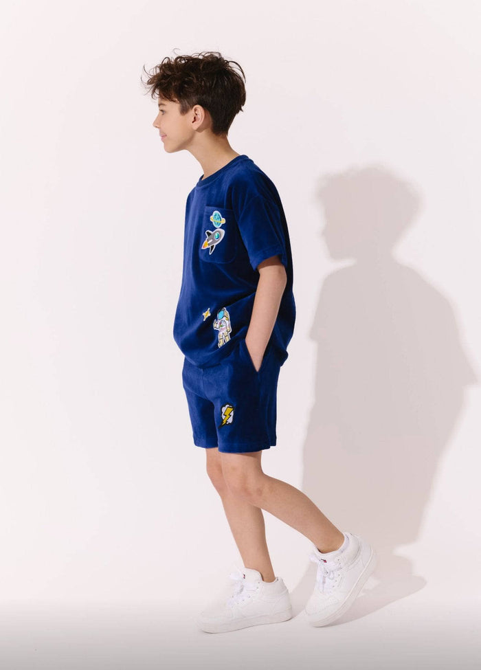 lola-new-arrival Space Patches Velour Set