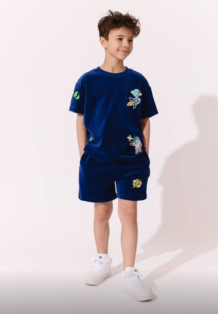 lola-new-arrival Space Patches Velour Set