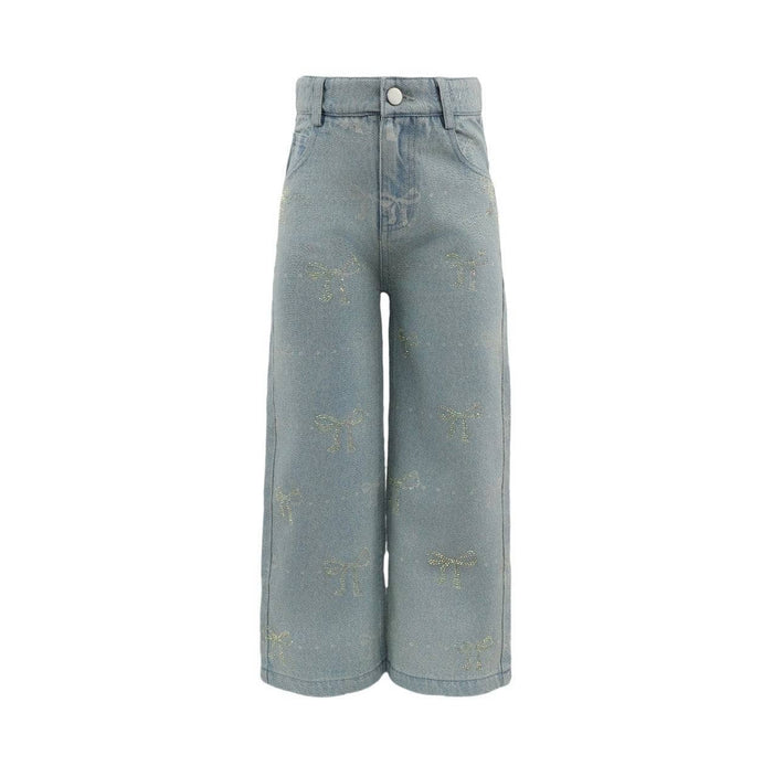 Lola + The Boys Sparkle Bows Denim Jeans