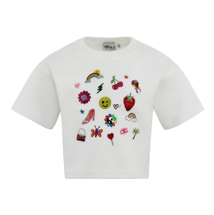 Lola + The Boys Sparkle Doodle Short T-shirt