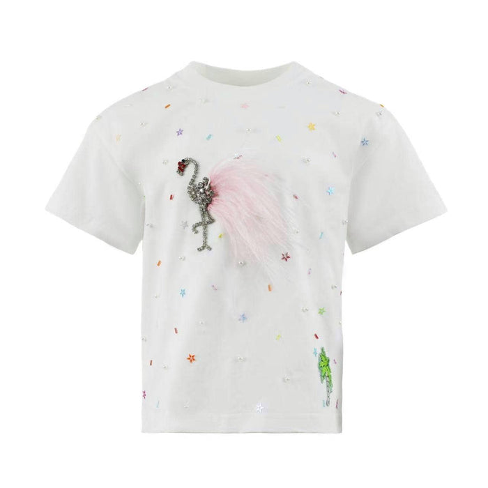 Lola + The Boys Sparkle Flamingo T-shirt