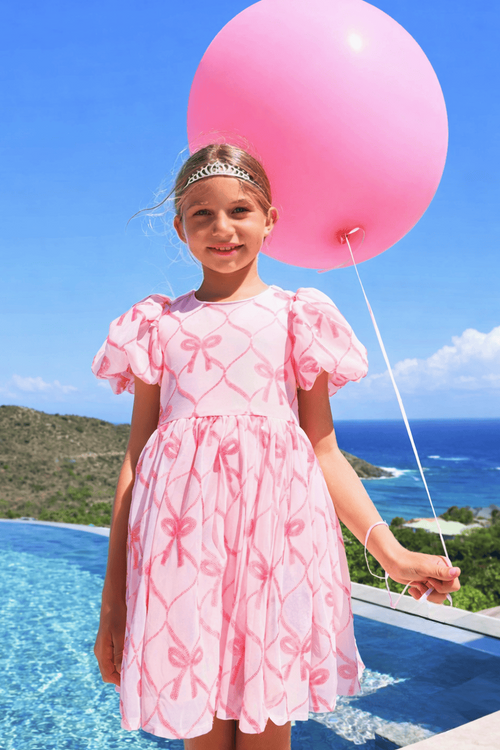 Lola + The Boys Sparkle Pretty Bows Dress