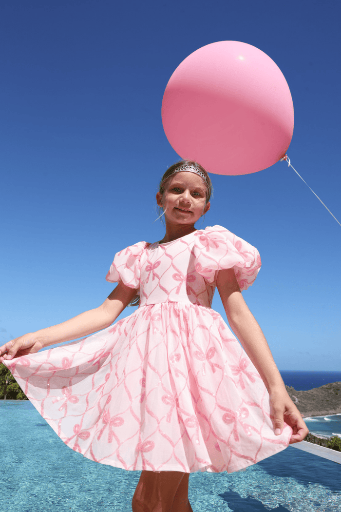Lola + The Boys Sparkle Pretty Bows Dress