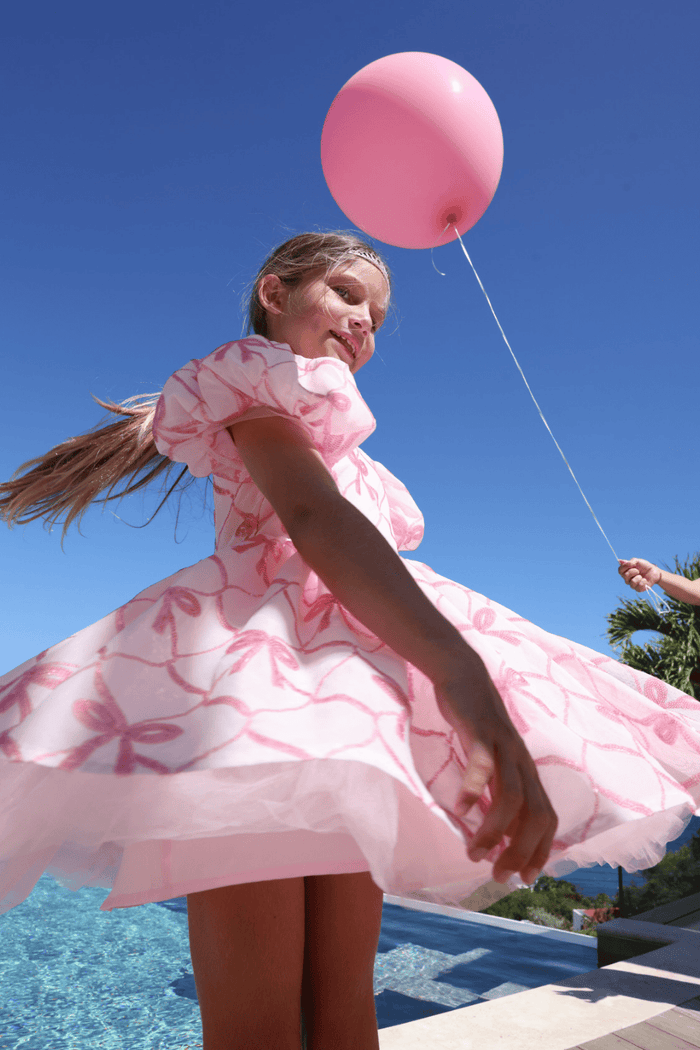 Lola + The Boys Sparkle Pretty Bows Dress