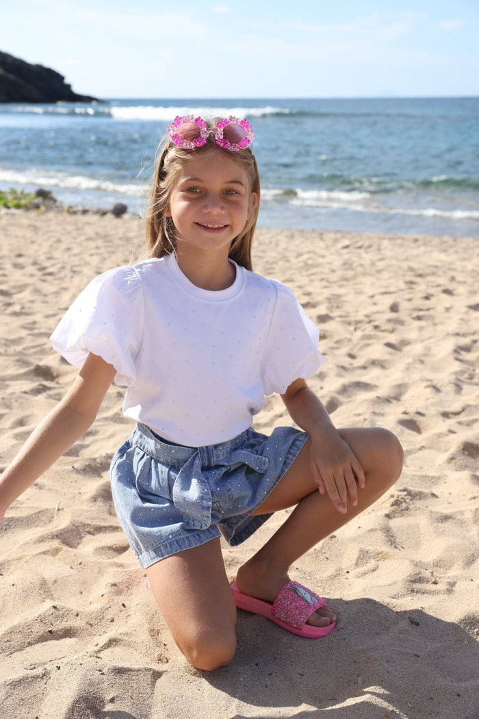 Lola + The Boys Sparkle Princess Ruffle T-shirt