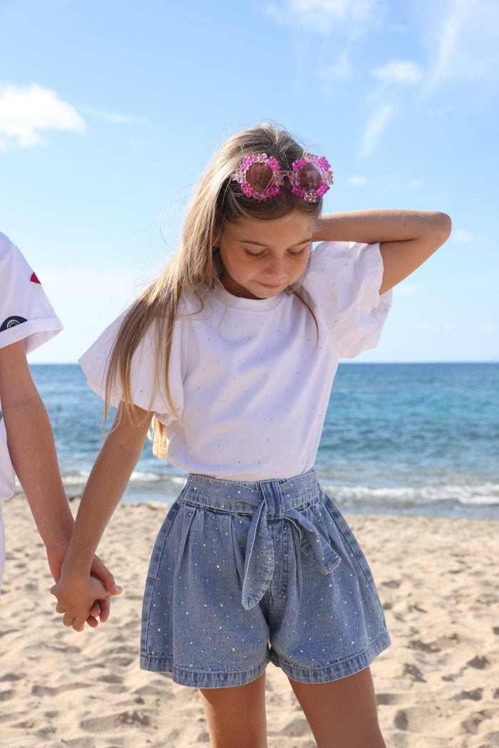 Lola + The Boys Sparkle Princess Ruffle T-shirt