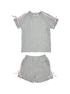 Lola + The Boys Sporty Bow Short Set