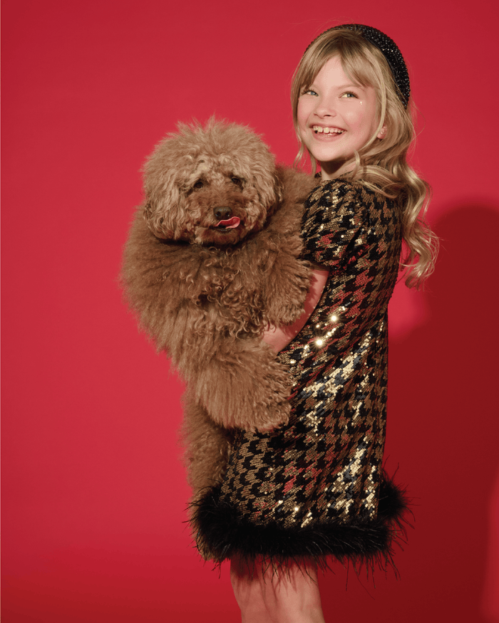 Lola + The Boys Starlet Houndstooth Dress