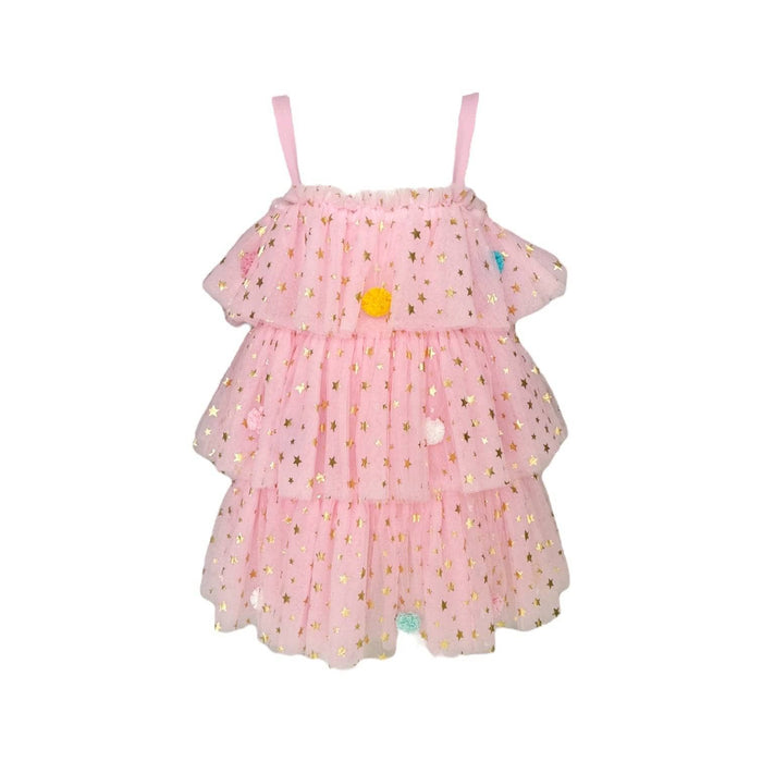 Lola + The Boys Stars Pom Pom Tulle Dress