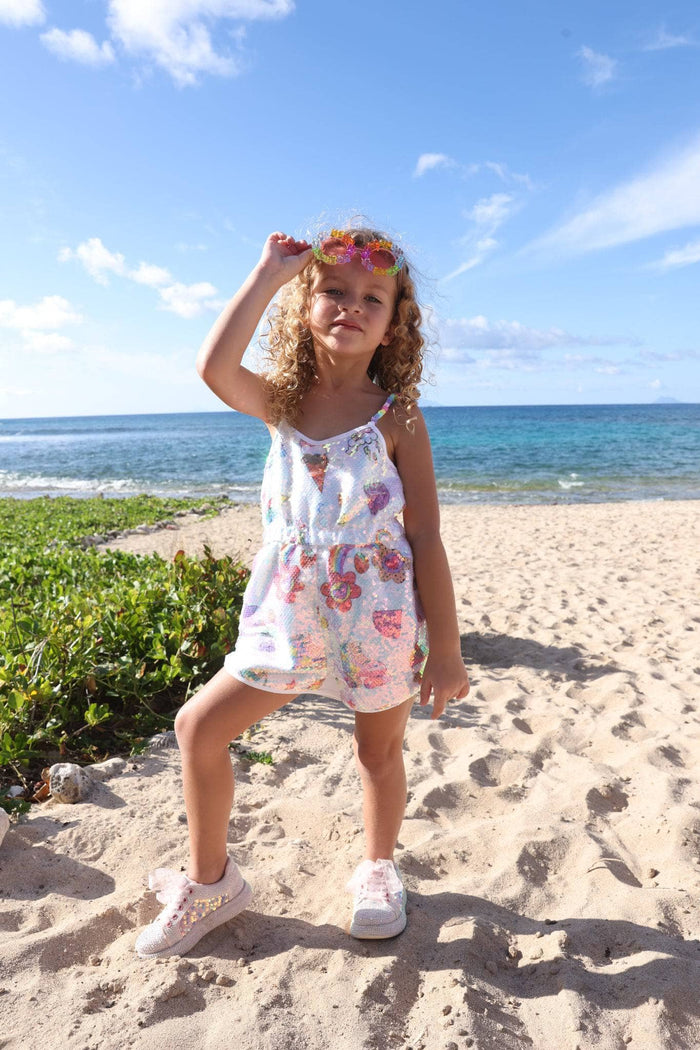 Lola + The Boys Summertime Fun Sequin Romper