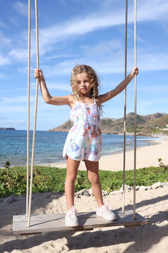 Lola + The Boys Summertime Fun Sequin Romper