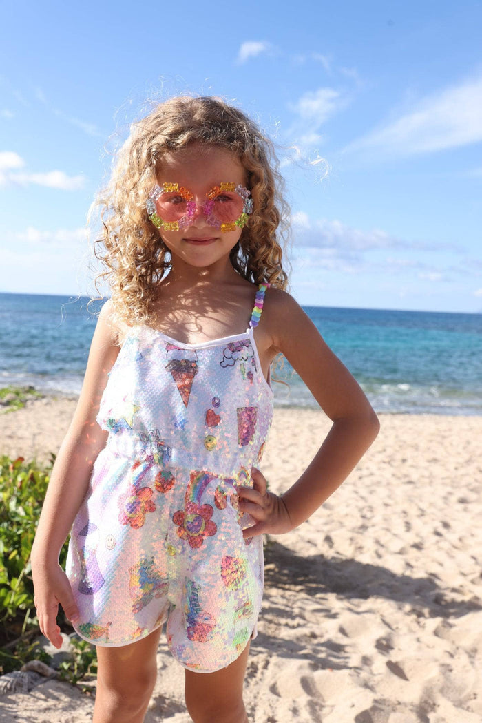 Lola + The Boys Summertime Fun Sequin Romper