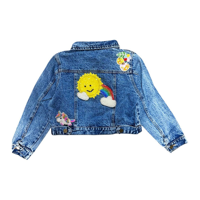 Lola + The Boys Sunny Days Denim Crystal Jacket