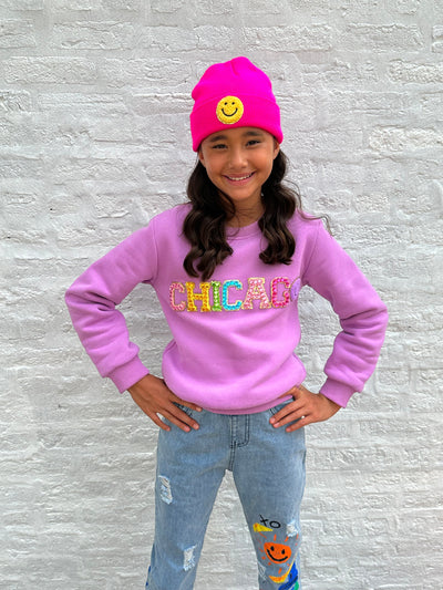 Lola + The Boys Sweaters & Sweatshirts Chicago Gem Sweatshirt - Lavender