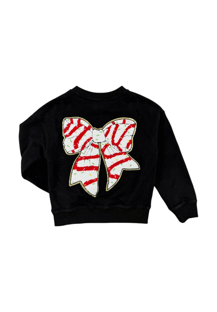 Lola + The Boys Sweaters & Sweatshirts Christmas Bow Sweatshirt