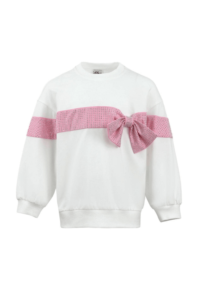 Lola + The Boys Sweaters & Sweatshirts Crystal Bow Sweater