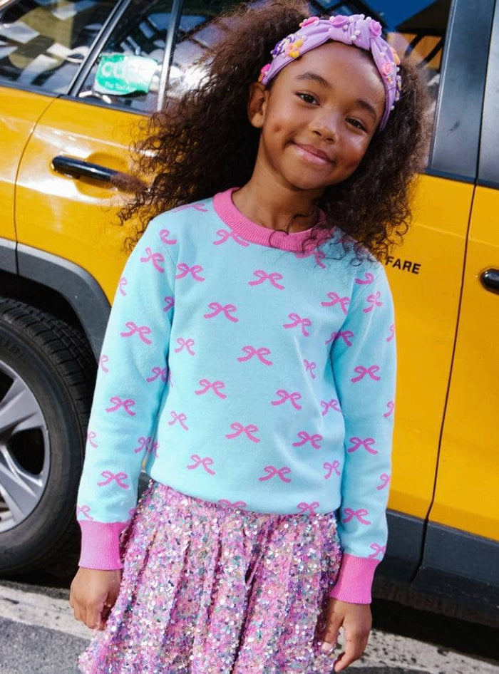 Lola + The Boys Sweaters & Sweatshirts Cute Bows Sweatshirt