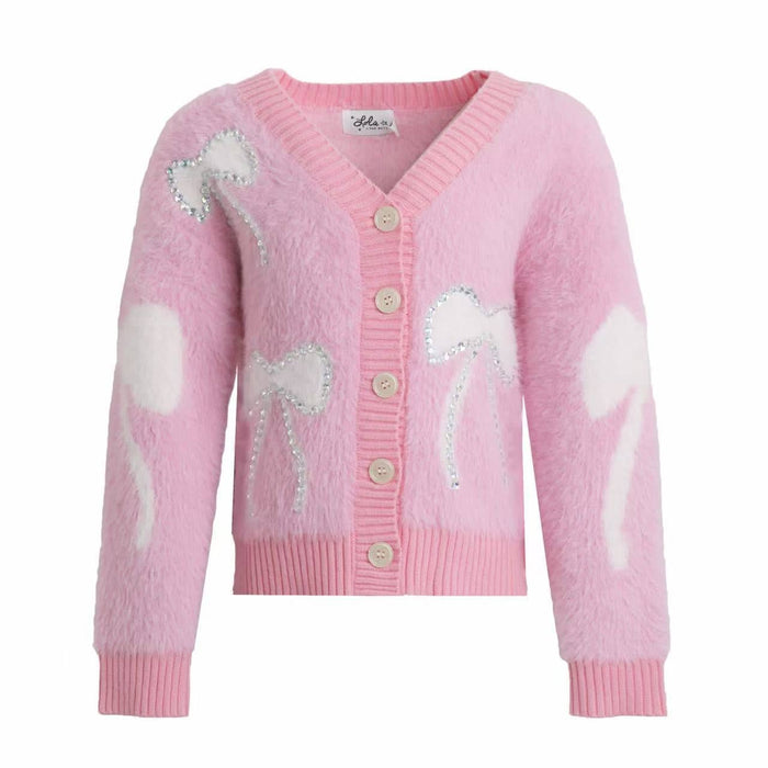 Lola + The Boys Sweaters & Sweatshirts Fuzzy Bow Cardigan