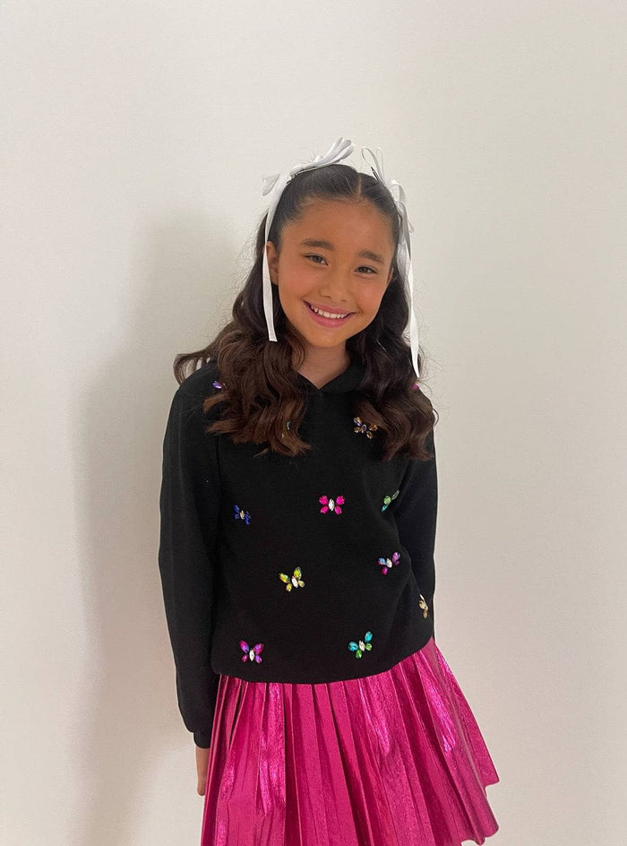 Lola + The Boys Sweaters & Sweatshirts Gem Butterfly Hoodie