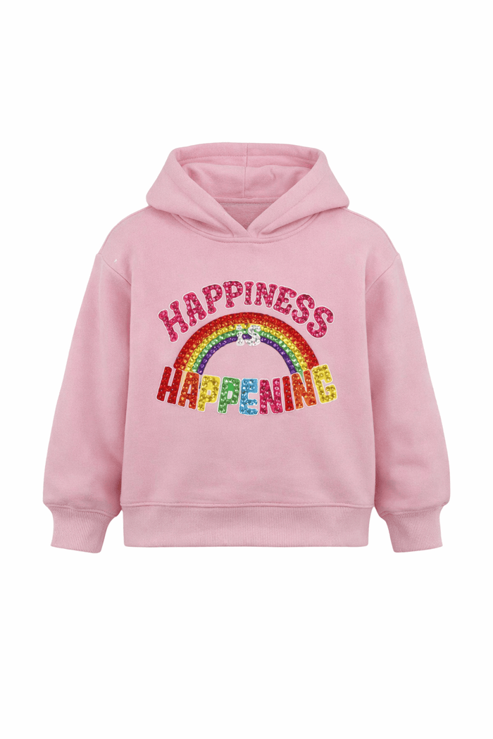 Lola + The Boys Sweaters & Sweatshirts 2 / Pink Happiness is Happening Hoodie