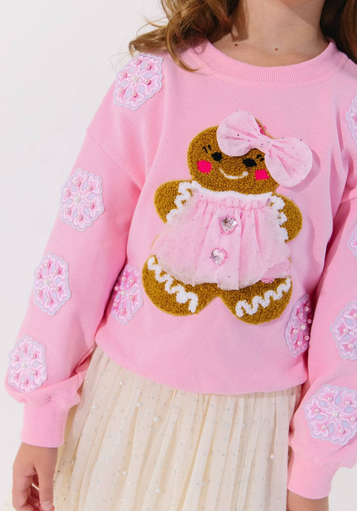 Lola + The Boys Sweaters & Sweatshirts Holiday Gingerbread Sweatshirt
