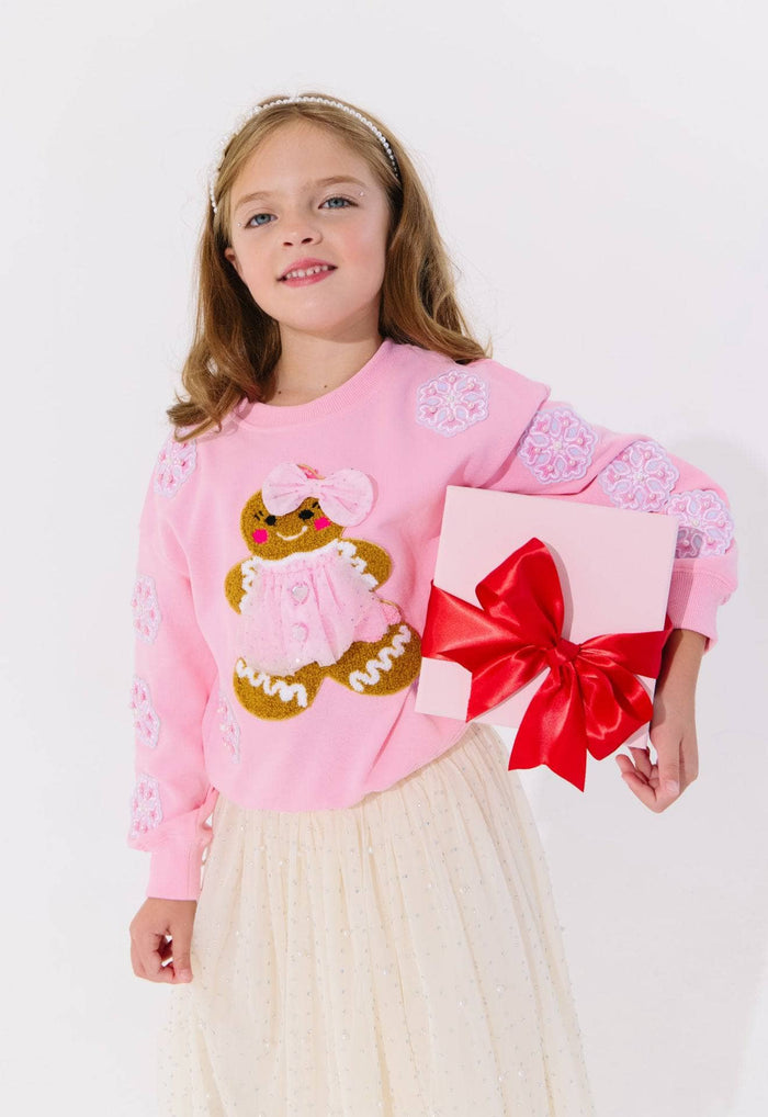 Lola + The Boys Sweaters & Sweatshirts Holiday Gingerbread Sweatshirt