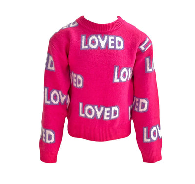 Lola + The Boys Sweaters & Sweatshirts 2 / Pink Loved Sweater