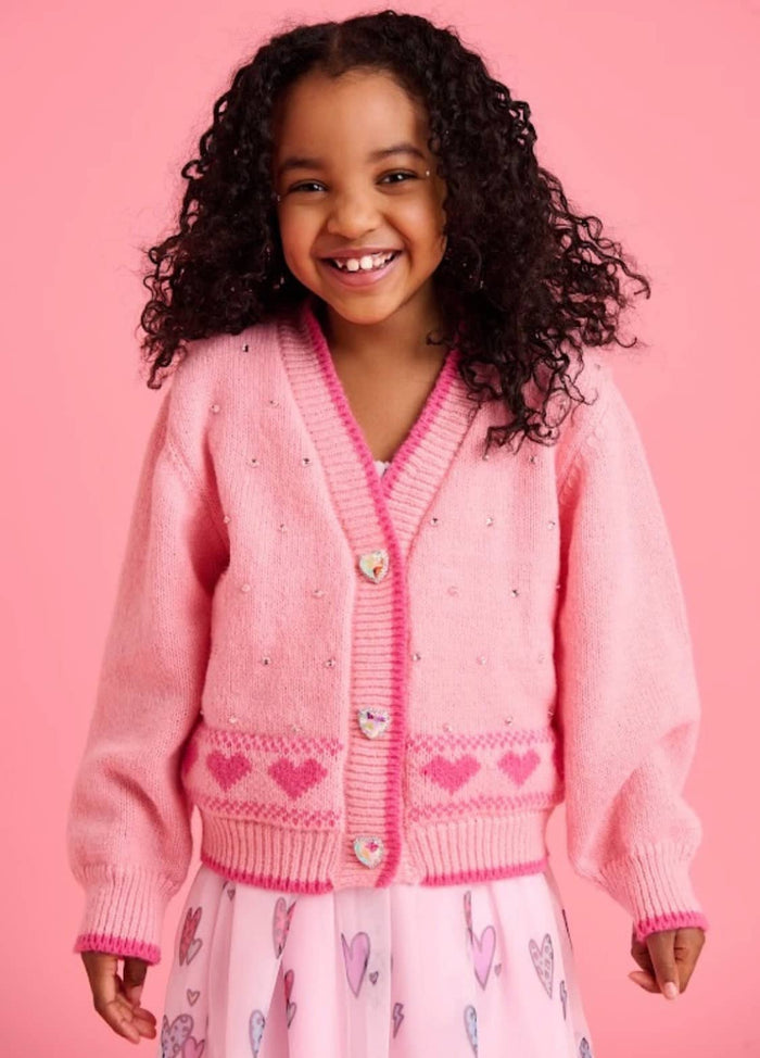 Lola + The Boys Sweaters & Sweatshirts Pink Sweetheart Cardigan