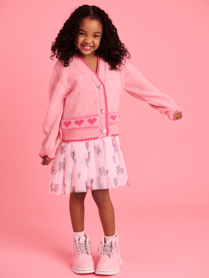 Lola + The Boys Sweaters & Sweatshirts Pink Sweetheart Cardigan