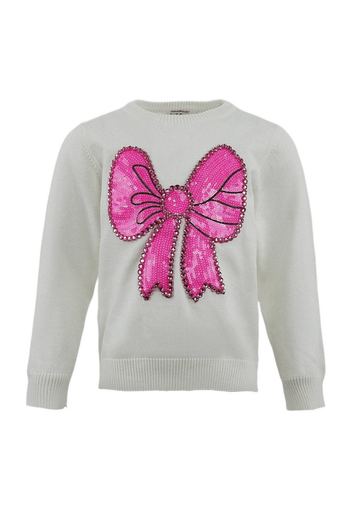 Lola + The Boys Sweaters & Sweatshirts Pinky Big Bow Sweater