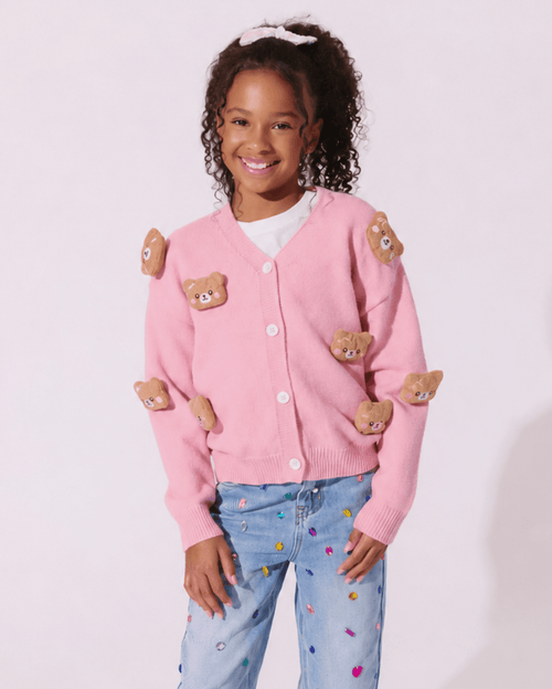 Lola + The Boys Sweaters & Sweatshirts 2 Plush Beary Cute  Cardigan