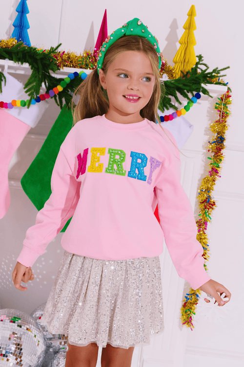 Lola + The Boys Sweaters & Sweatshirts 2 Rainbow Merry Gem Sweatshirt