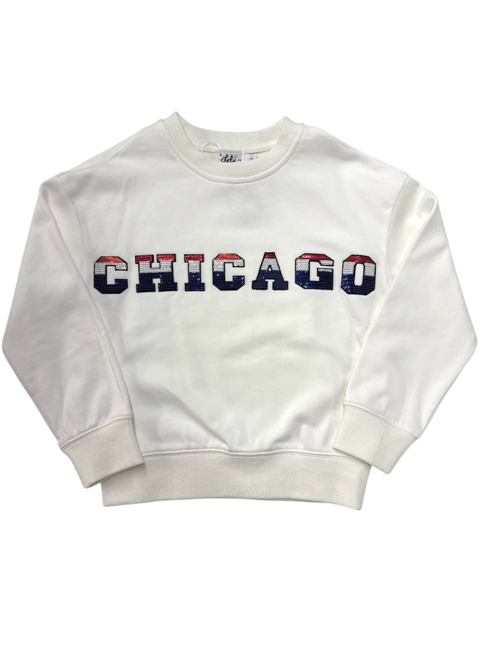 Lola + The Boys Sweaters & Sweatshirts 6 Red White and Blue Chicago Sweatshirt