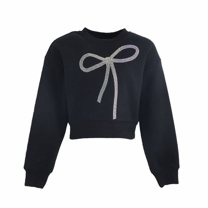 Lola + The Boys Sweaters & Sweatshirts Sparkle Bow Sweatshirt