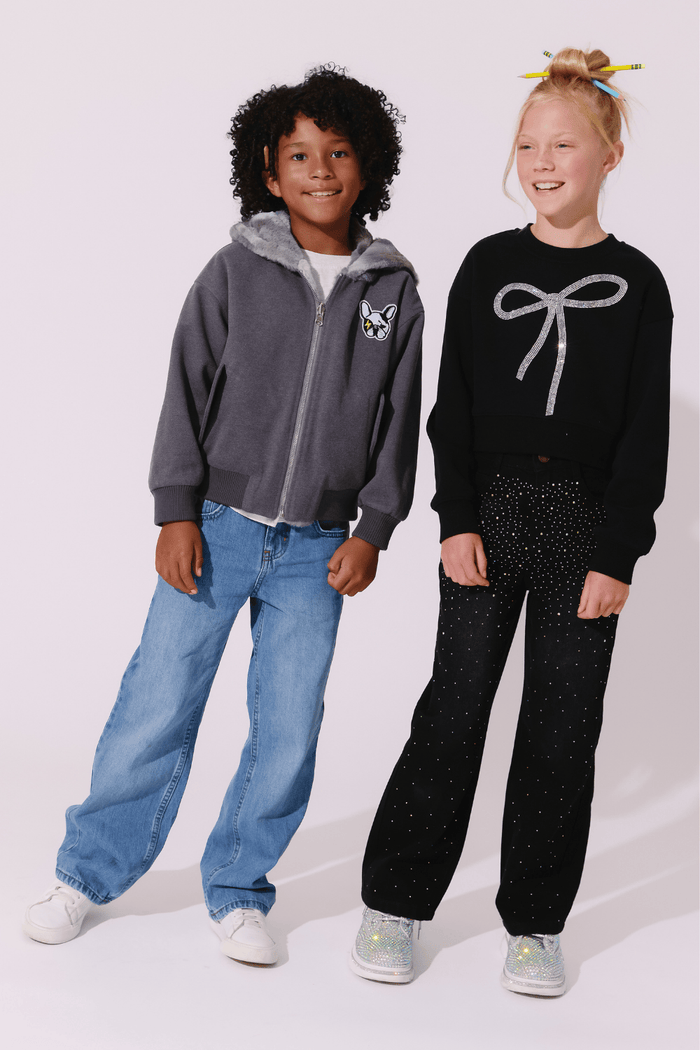 Lola + The Boys Sweaters & Sweatshirts Sparkle Bow Sweatshirt