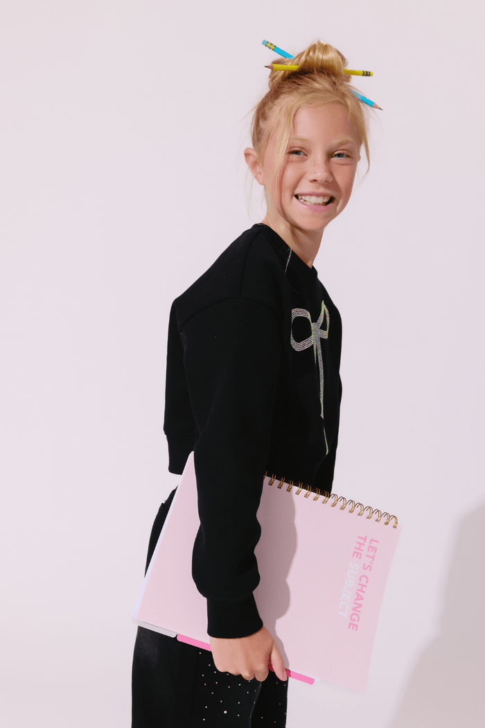 Lola + The Boys Sweaters & Sweatshirts Sparkle Bow Sweatshirt