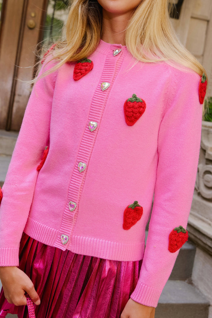 Lola + The Boys Sweaters & Sweatshirts Sweet Strawberry Cardigan