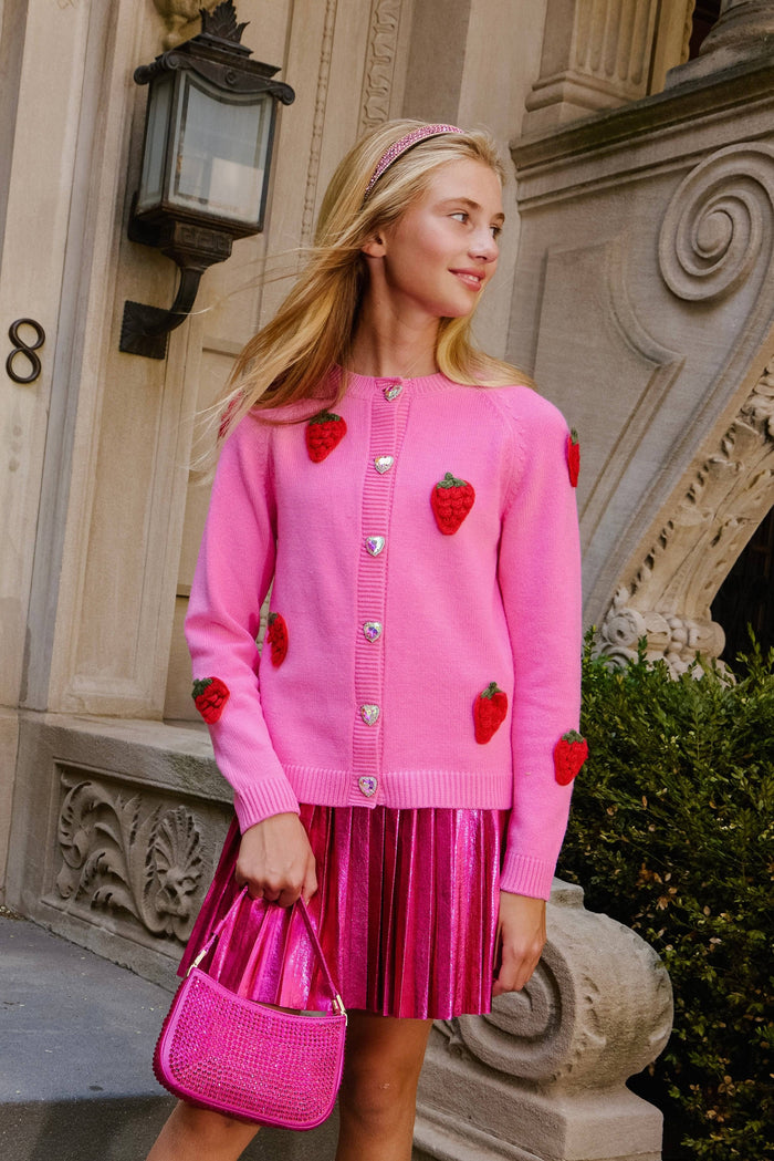 Lola + The Boys Sweaters & Sweatshirts Sweet Strawberry Cardigan