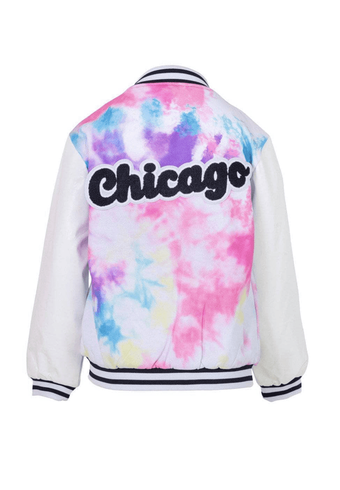 Lola + The Boys Sweaters & Sweatshirts Women's Chicago Tie Dye Varsity Bomber