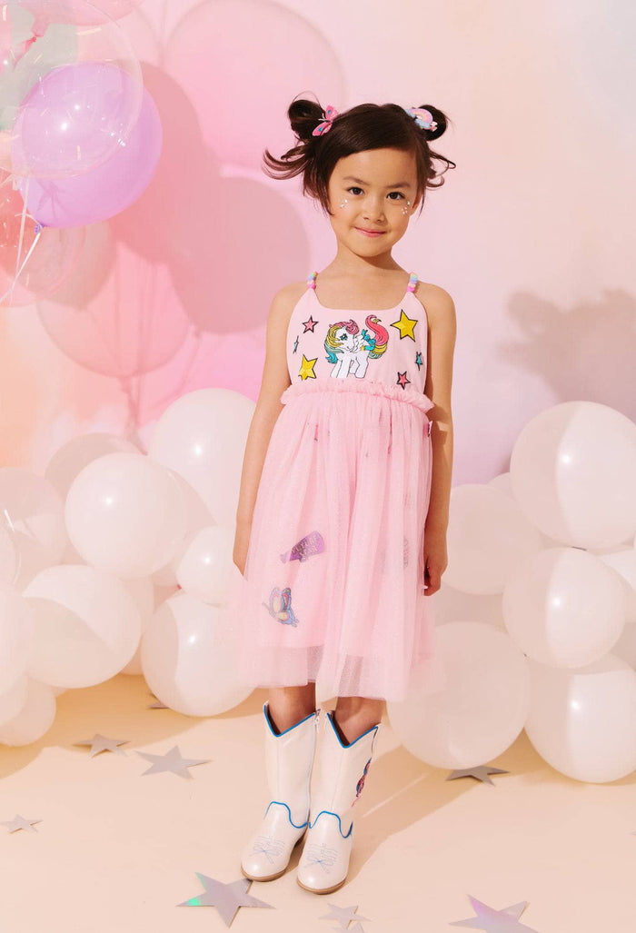 Lola + The Boys Sweet Candy Pony Tulle Dress