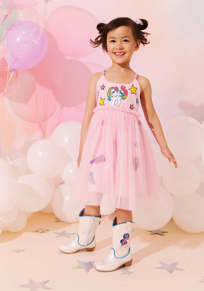 Lola + The Boys Sweet Candy Pony Tulle Dress