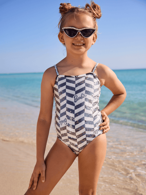 Lola + The Boys Swimwear 2 Classic Barbie Sequin Swimsuit