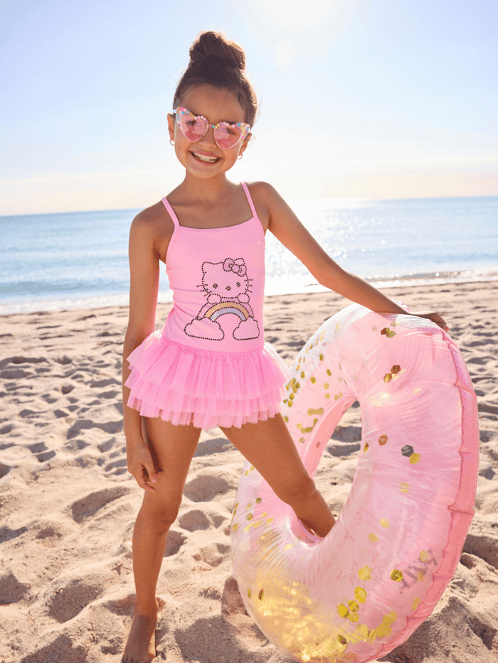 Lola + The Boys Swimwear Hello Kitty® Rainbow Fun Tutu Swimsuit